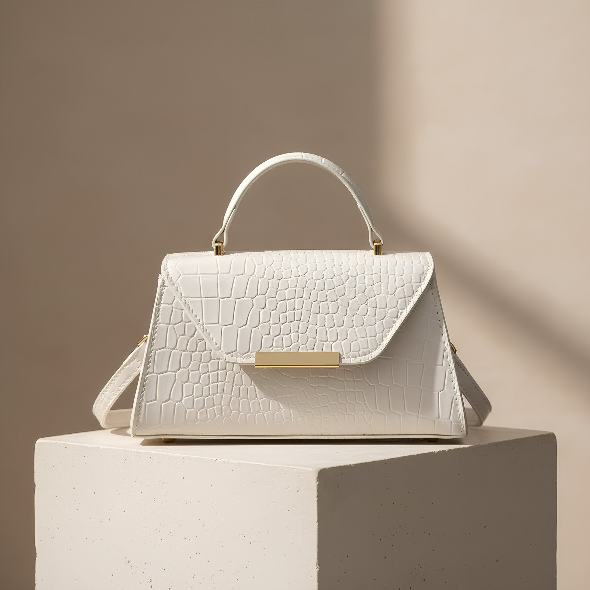 SÉLINA - Embossed Croc Mini Bag
