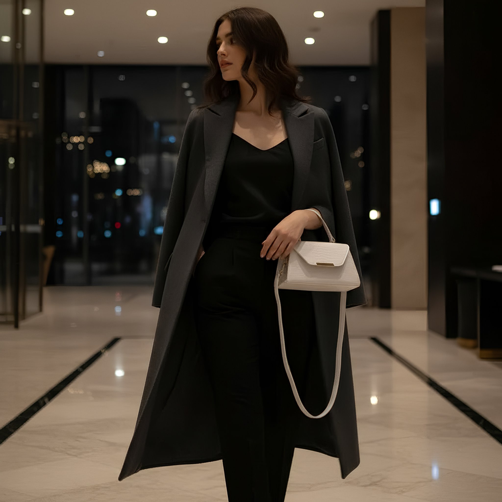 SÉLINA - Embossed Croc Mini Bag