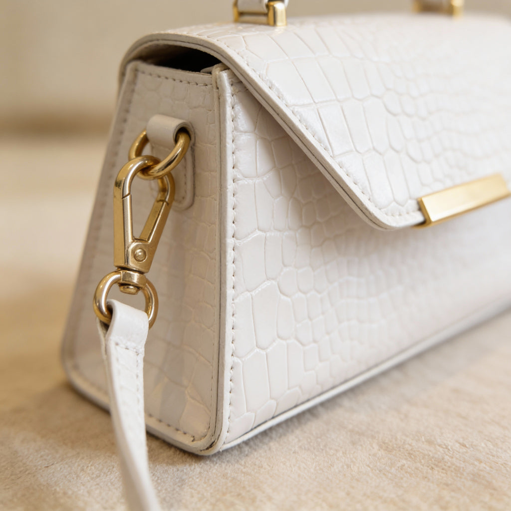 SÉLINA - Embossed Croc Mini Bag